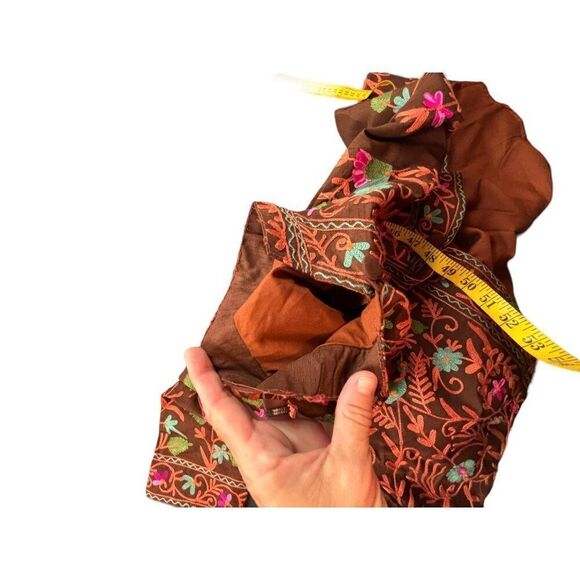 Amazing Vintage Beautiful Antique Eastern Indian KashmirI Floral Handmade Multi - Picture 10 of 11